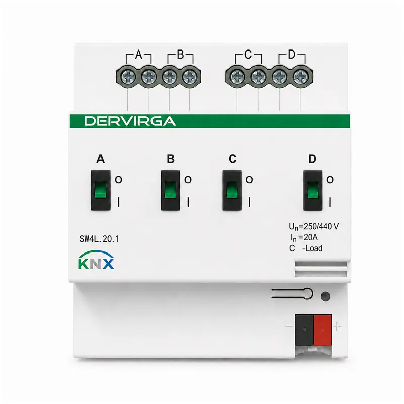 KNX switch actuator and DIN rail control module