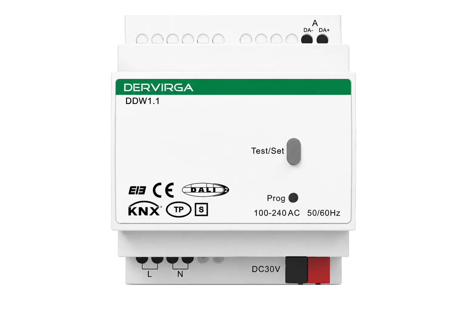 DDW1.1 single-channel KNX DALI-2 gateway front view