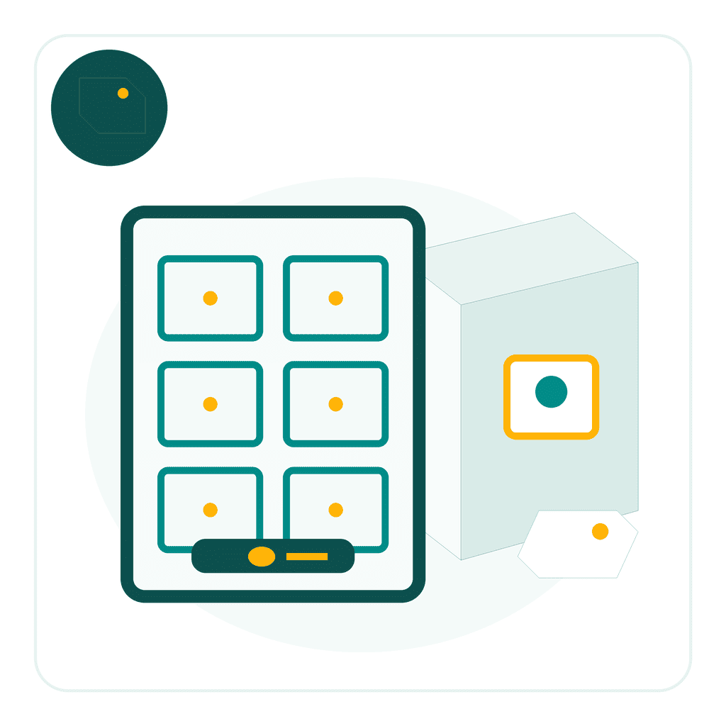 Smart building product branding and packaging customization icon