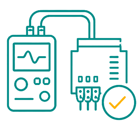 DERVIRGA smart building product functional testing quality control icon