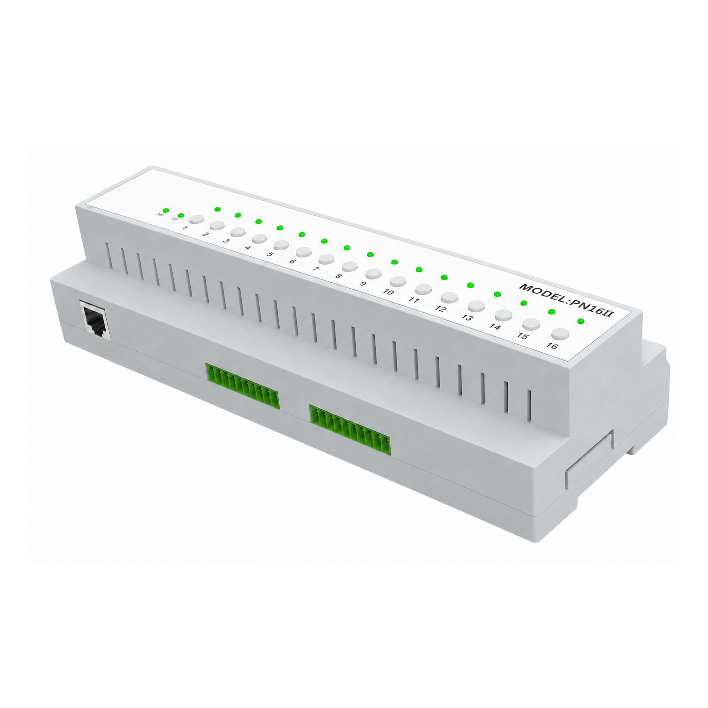 Zigbee Relays & Control Modules 1 dervirga pn16ii 16 channel zigbee control module Zigbee Relays & Control Modules Tuya Zigbee relay module solutions from DERVIRGA include PN6, PN16II and MINI16A for multi-channel DIN-rail and compact in-wall relay control. They support app control, timers and automation, with Zigbee 3.0 and Wi-Fi supplied as separate product versions. Actuators, Relays & DIN Rail Modules