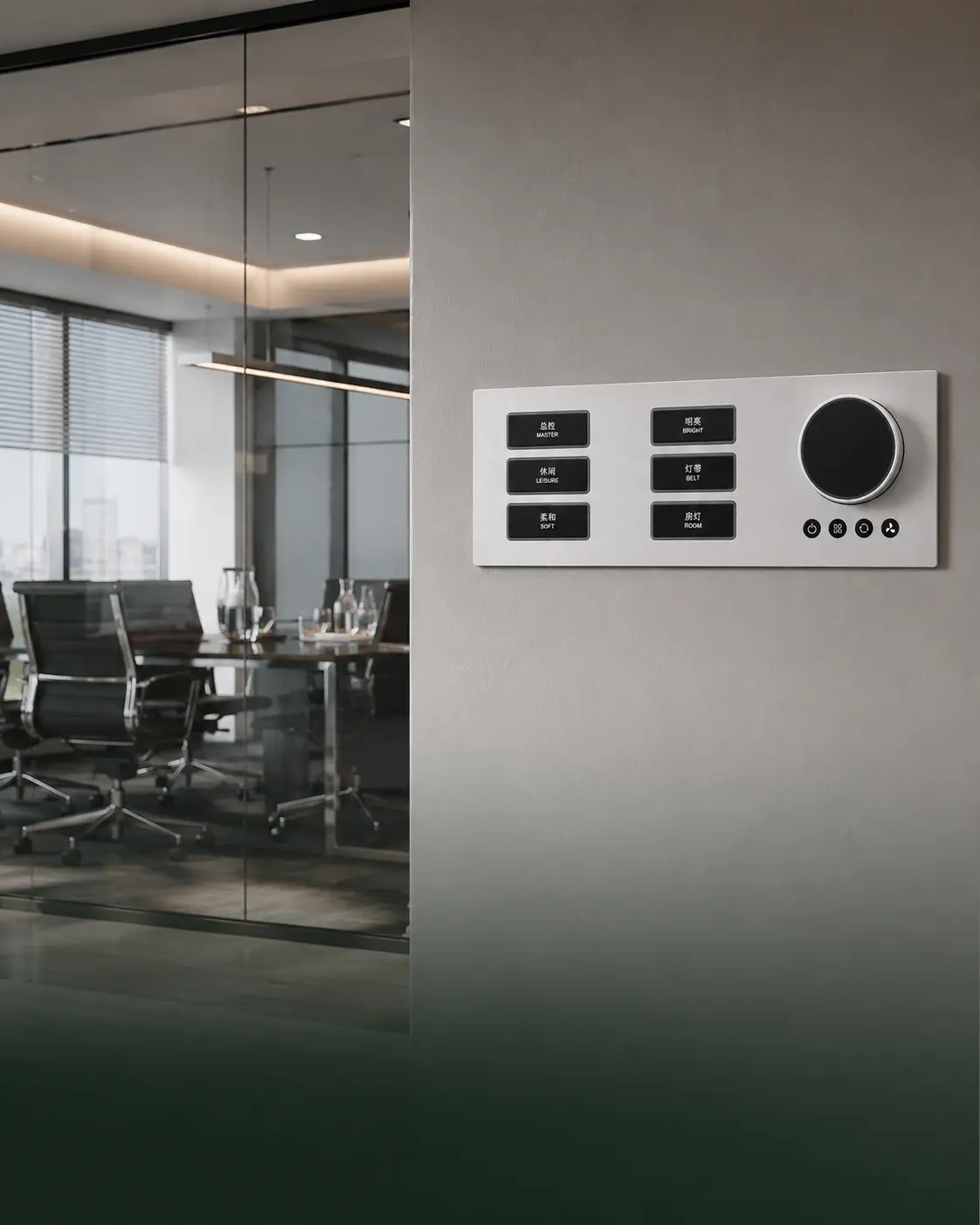 K601 KNX switch panel application in an office and commercial building