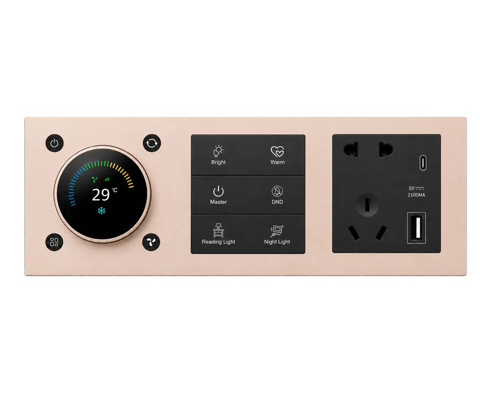 Home 7 K800 hotel room control panel for lighting scenes curtains and HVAC