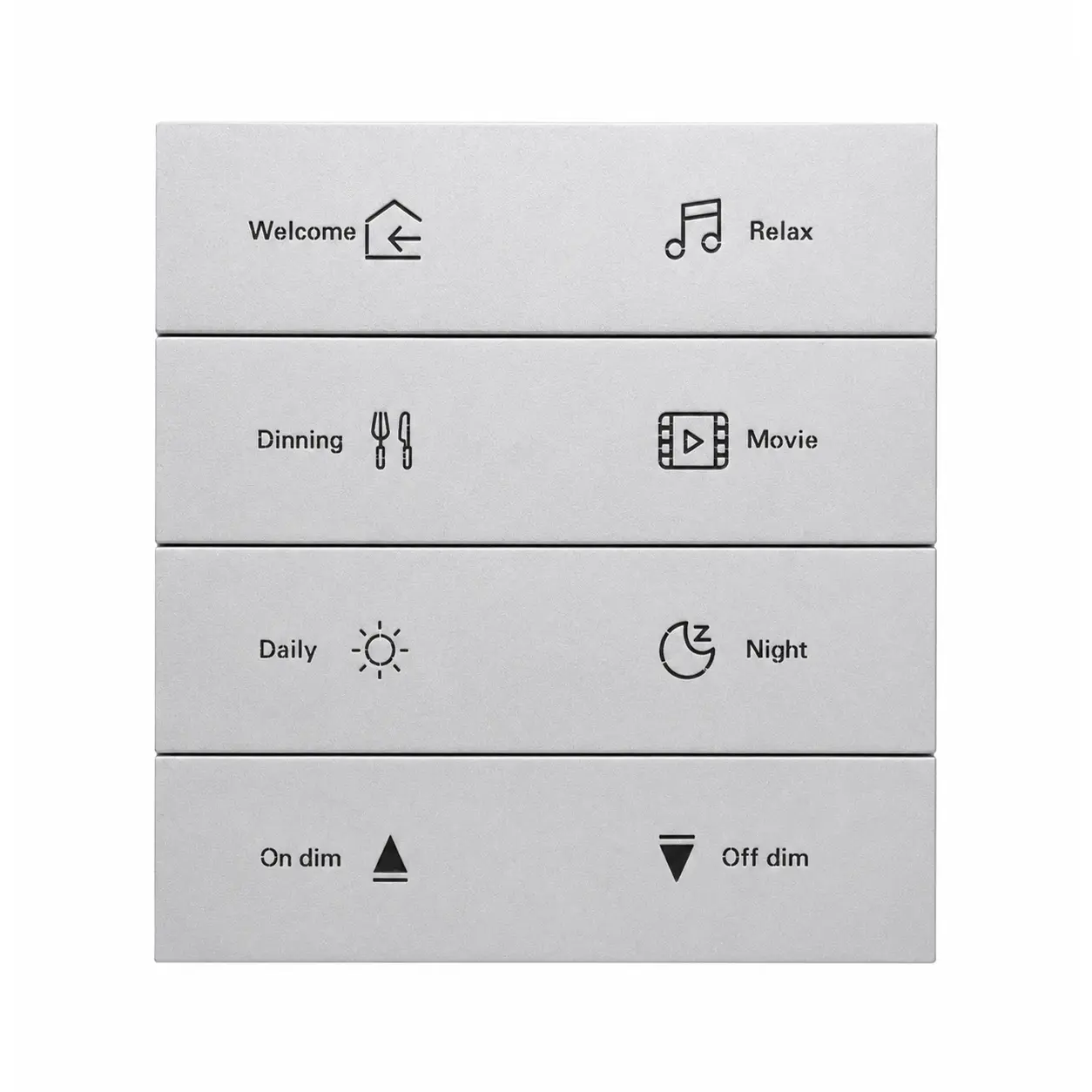 KNX Smart Switch Panels 5 K900 KNX smart switch panel series product image on a clean white background