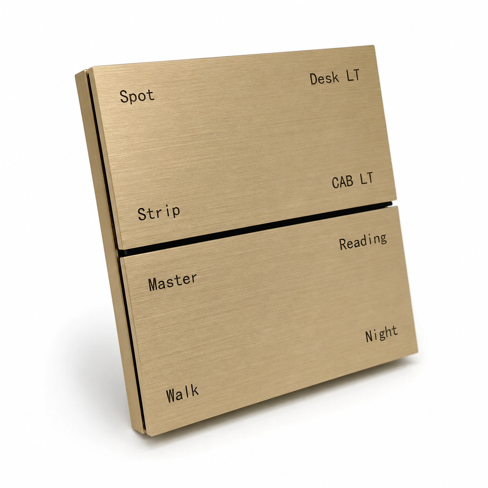 KNX Smart Switch Panels 10 K901 metal KNX smart switch panel with customized room-control labels