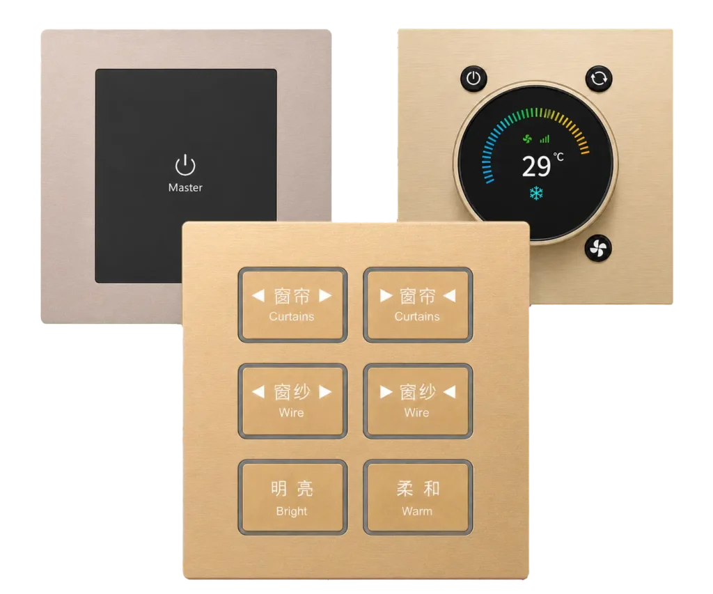Products 5 KNX metal smart switch panels for building automation projects
