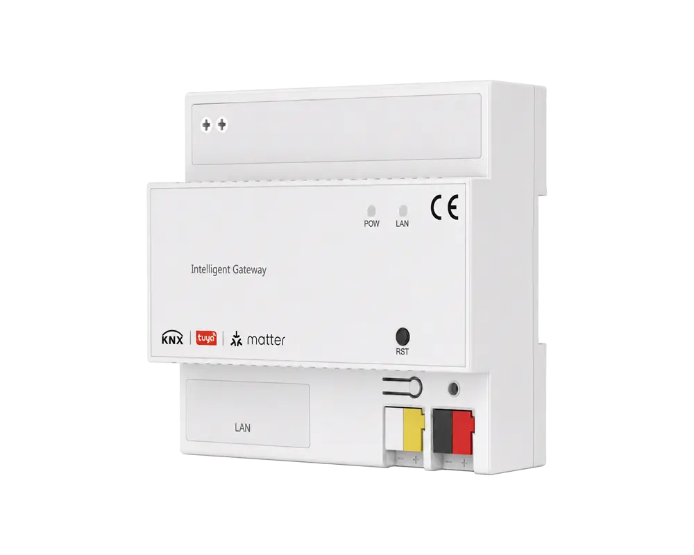 Home 9 knx tuya matter gateway 45 degree view Home SMART BUILDING CONTROL FOR B2B PROJECTS