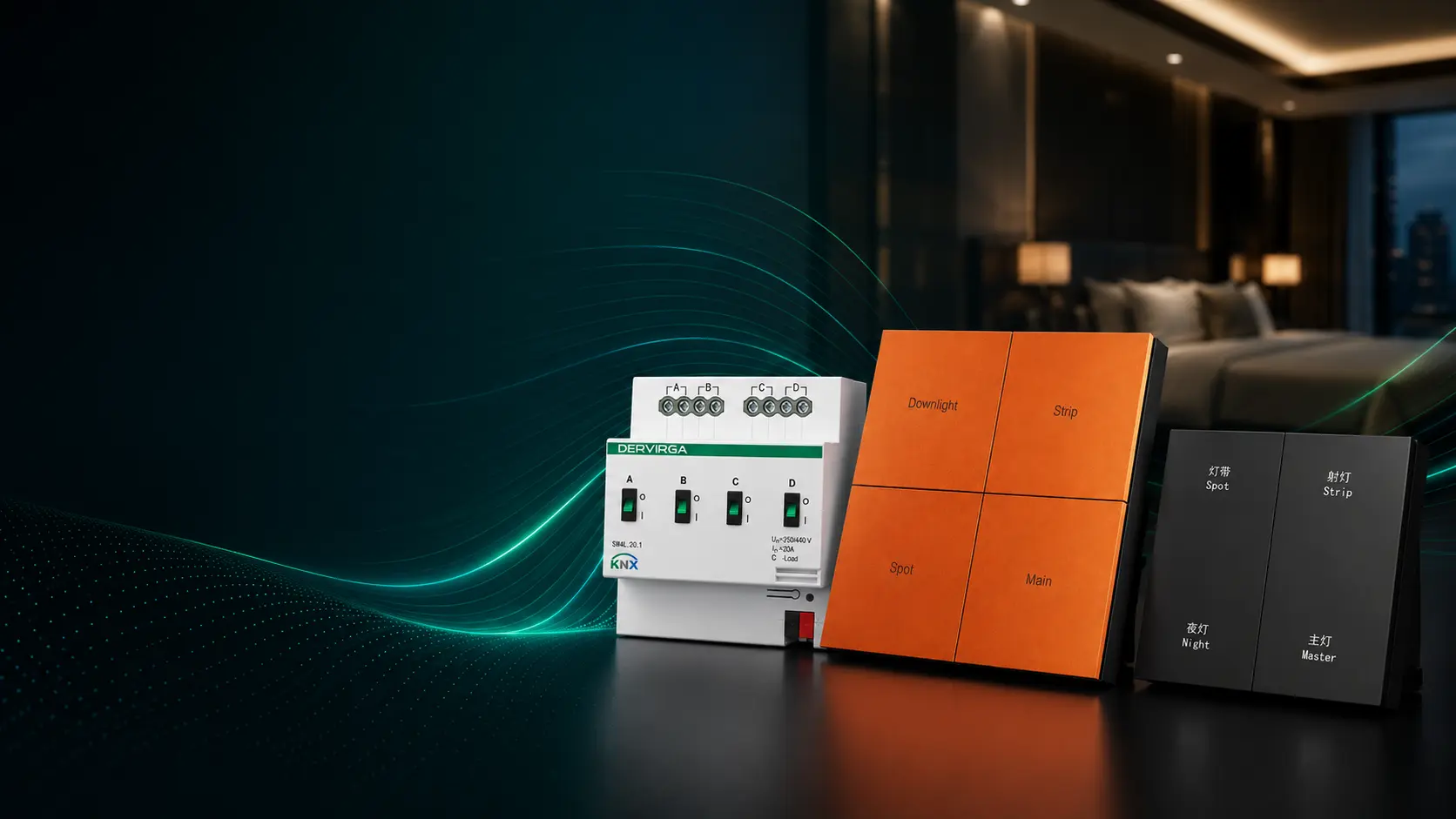 KNX and Zigbee smart building automation products for hotel projects