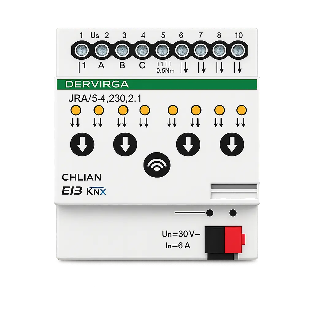 Power Supplies & Curtain Modules 2 KNX 4-channel curtain controller and KNX 14-channel curtain switch module