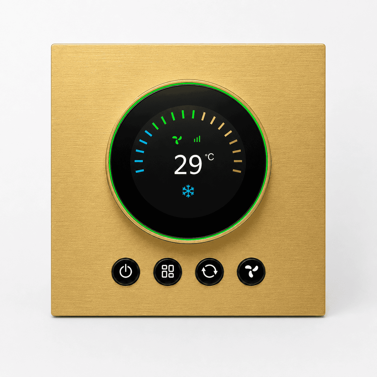 KNX Thermostats & Room Control 2 T8-3IN1-KNX-KNOB-H rotary KNX thermostat with horizontal buttons
