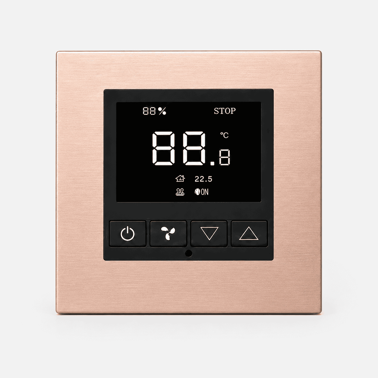 KNX Thermostats & Room Control 4 T8-TC-AC-KNX-H button-type KNX thermostat with segmented display