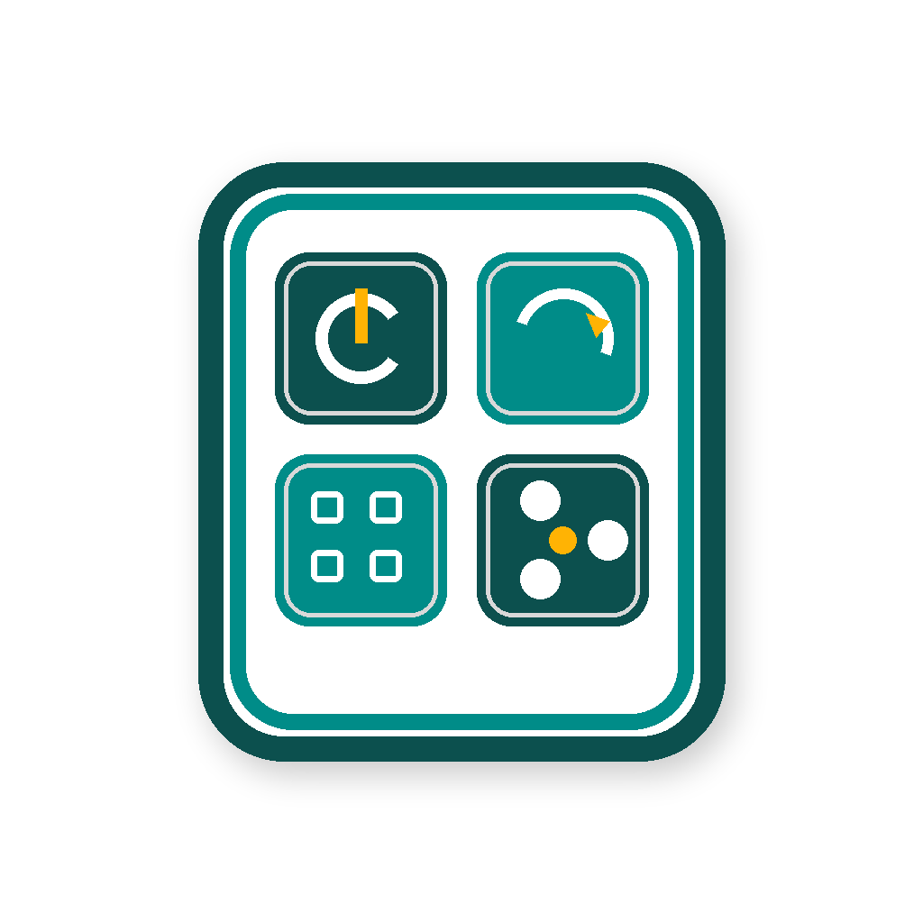 Four physical buttons icon for Tuya HVAC room controller