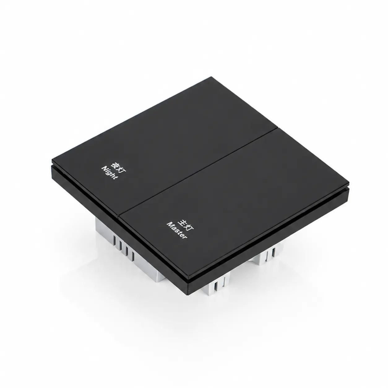 ZM06 Tuya Zigbee plastic smart switch panel in black