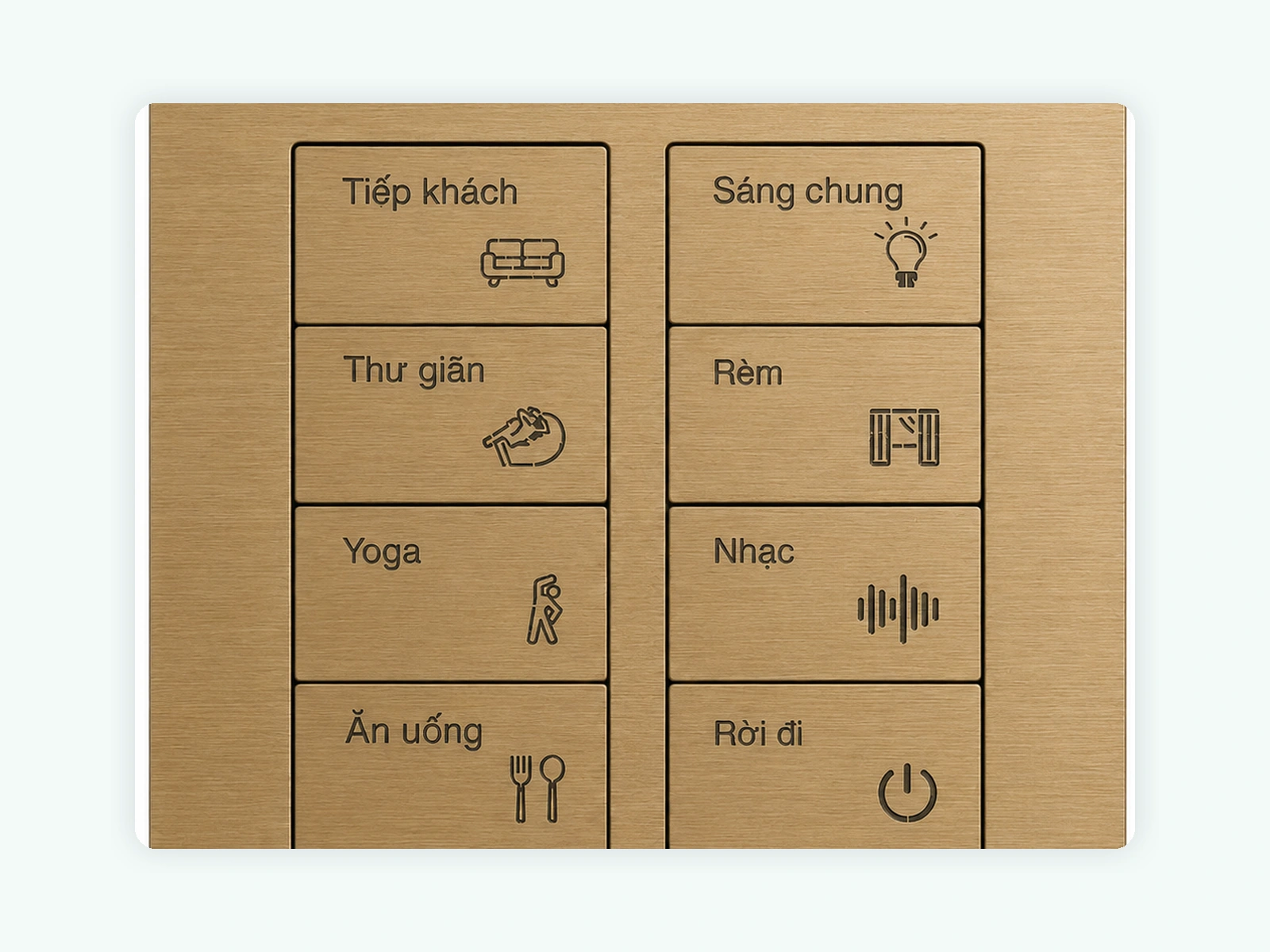 K600 KNX Metal Smart Switch Panel Series 2 Close-up of K600 CNC-machined metal smart switch panel and button details