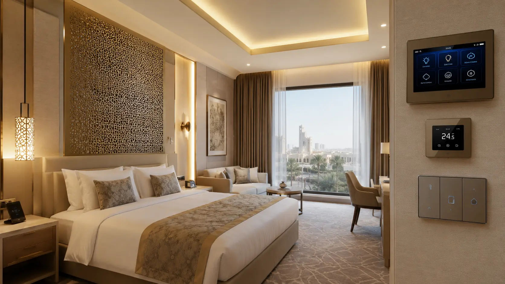 KNX and Zigbee hotel room-control system for Middle East hospitality projects